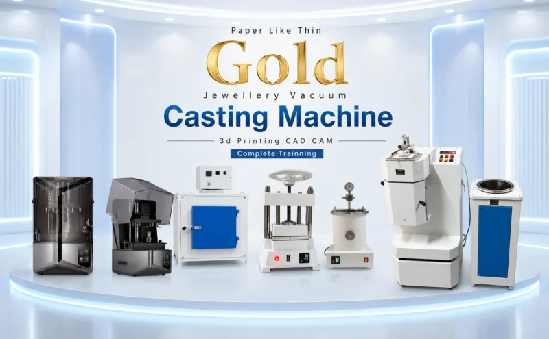 Paper Like Thin Gold Jewellery Vacuum Casting Machine with 3D Printing CAD CAM with Complete Training
